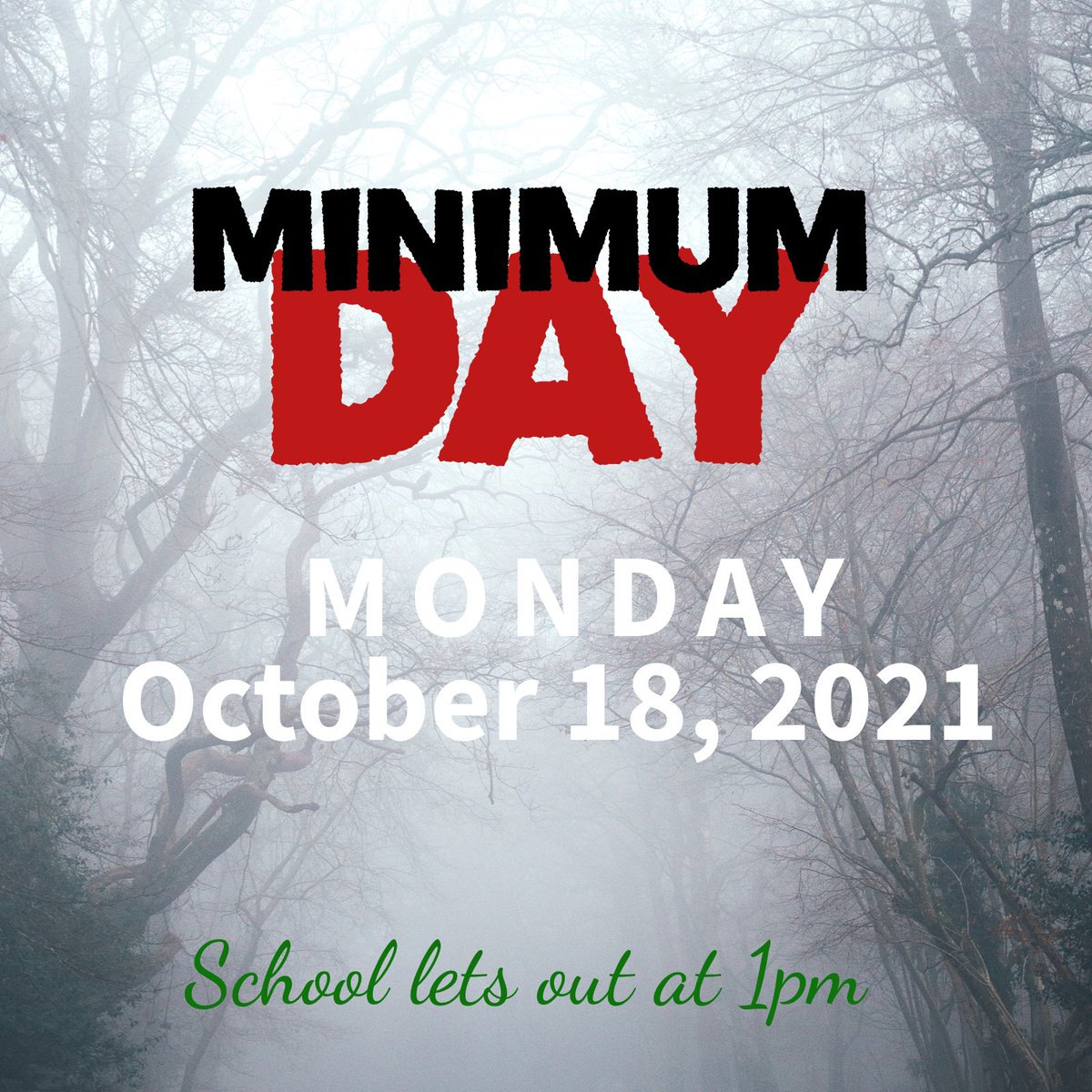 HawkParents's tweet photo. Don’t forget about early dismissal this coming Monday October 18th
#hawkinfo https://t.co/fba6WCAMLB