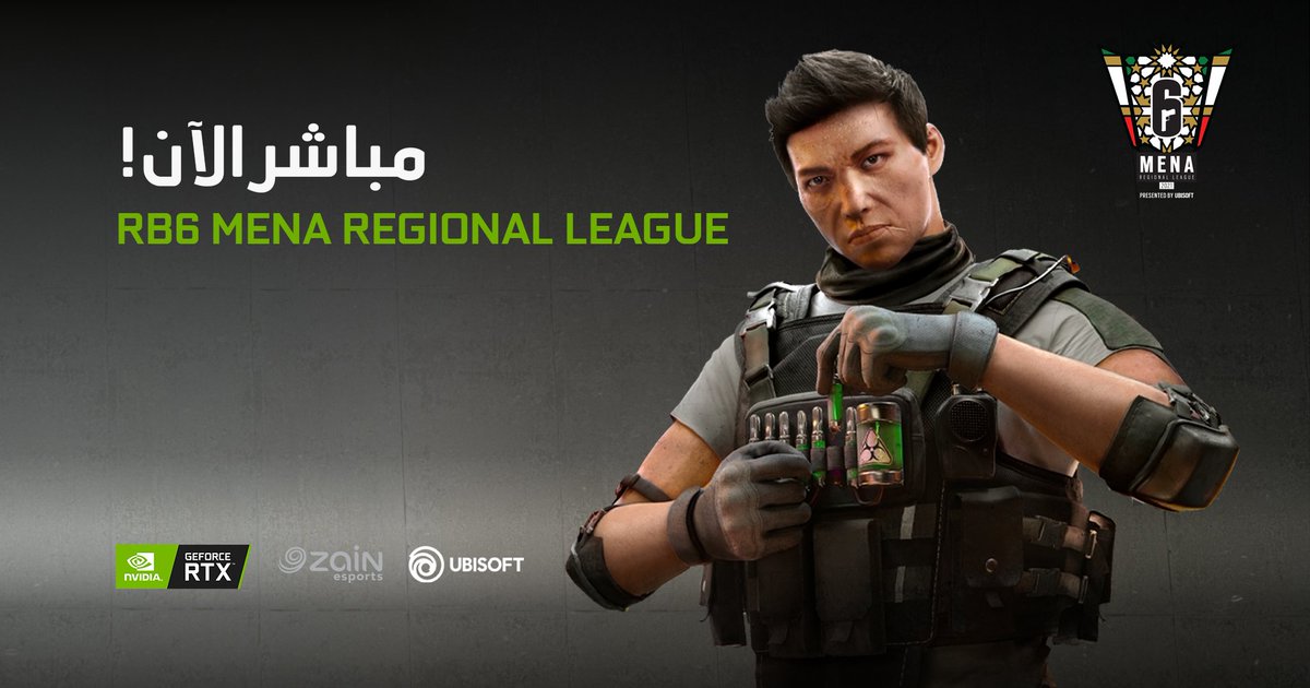 ZainEsports's tweet photo. "
مباشر الآن التصفيات المؤهلة لـ #الدوري_الإقليمي من 
@R6esports
 
شاهدوا البث الآن على
🔗 https://t.co/FsIBfKYppD

@NVIDIAGeForceME @Rainbow6AR @ZainEsports @CSLesports 
" https://t.co/MNocqmQ1c2
