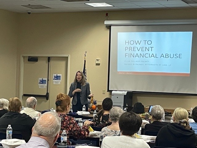 TexasDFPS's tweet image. Brazos County residents gathered to hear from a distinguished lawyer who specializes in Elder Law. Elisa Rainey provided real life scenarios that she has encountered, along with important tips to stay safe from #FinancialExploitation.

Learn more here: ow.ly/YiBW50Gsa4p