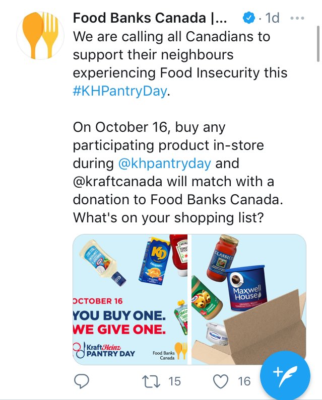 To address food insecurity in our country we have a mostly corporate biz supported food bank system, with the occasional boost from the government & the charity of community. 

It’s convoluted AF when you consider we could just *give people money to buy food*? 

#KHPANTRYDAY