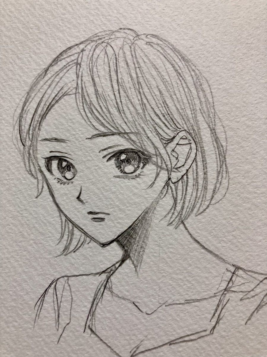 女の子落書き٩( ᐛ )و 2枚目の子が特に好みな感じに描けた☺  #落書き #rkgk #オリジナル #創作