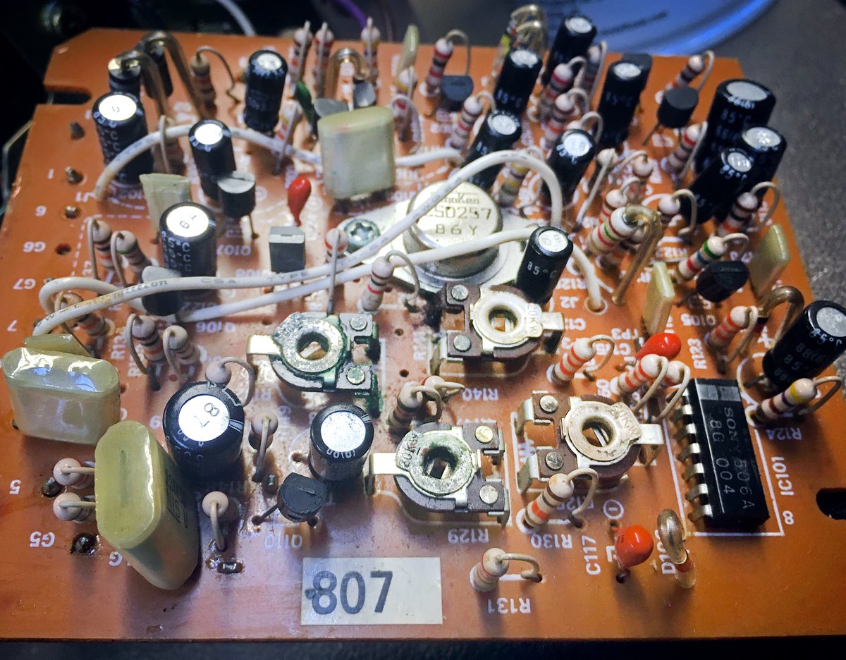 thegreatbear's tweet photo. Happy #InternationalRepairDay! In AV preservation, we spend a lot of time lovingly repairing 'obsolete' machines. Lately we've been digitising lots of interesting 1/2" open reel video tape, so here's Adrian fixing another Sony AV-3670's corroded trimmers! https://t.co/xNPtUfDeyS https://t.co/9sSd8zuXkS