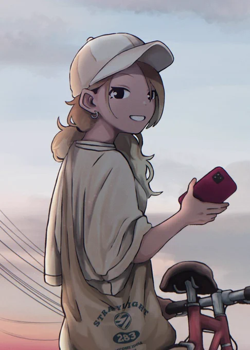 素材の描き分け出来てないので分かりにくいが、夏に描いた愛依ちゃんにキャップも合わせて着せてる。