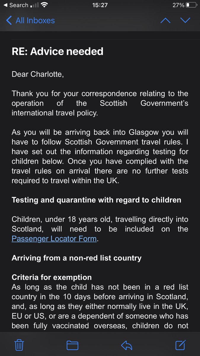 charbar11's tweet photo. @TUIUK Perhaps you can clarify? The Scottish Government have advised me the opposite to what you have said https://t.co/C7kGozbtxj