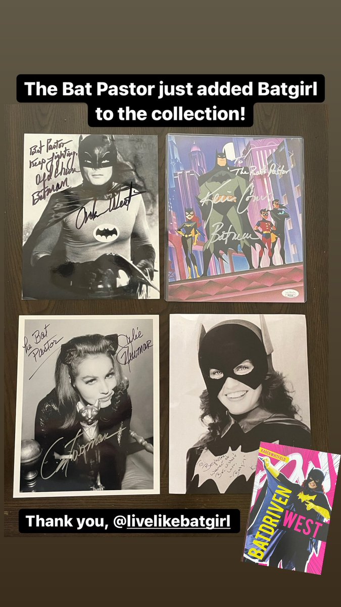 The Bat Pastor just added the Bronze Age #Batgirl to the collection. Thanks for the signed photo and book, Karen Whitfield!