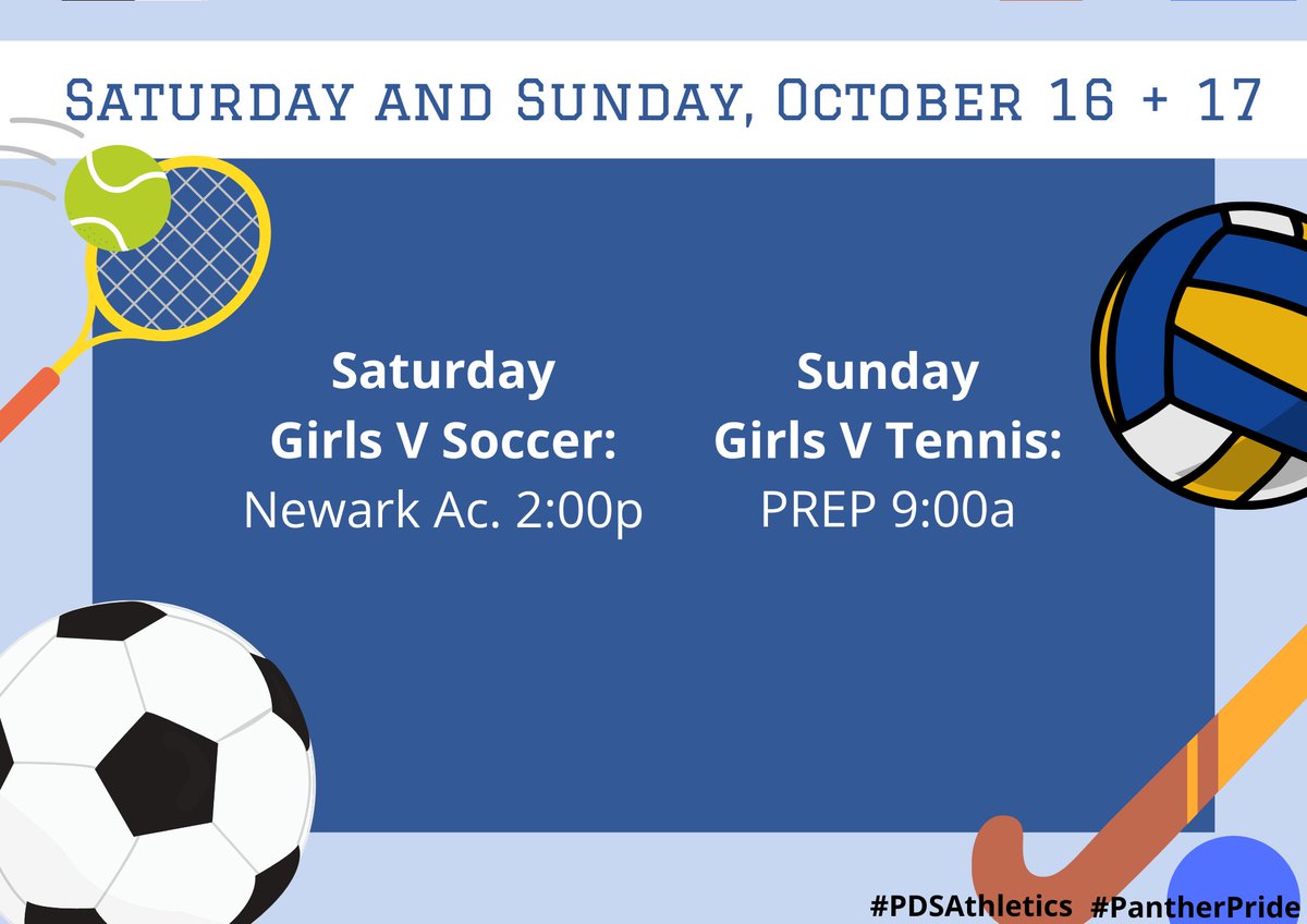 Check out this weekend's #PDSAthletics schedule and let us know if you attended any games this week!