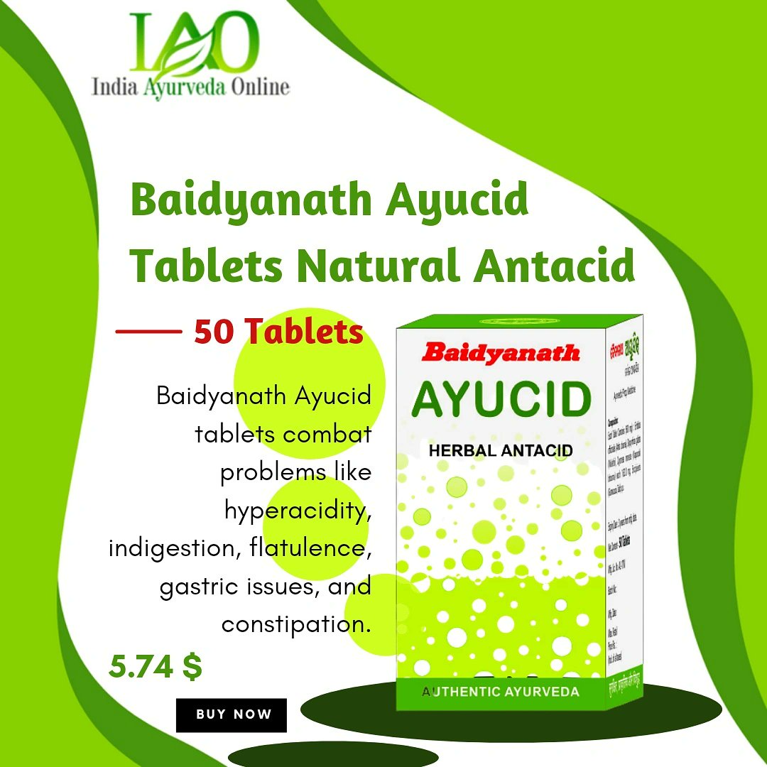 BAIDYANATH AYUCID TABLETS HERBAL ANTACID - 150 TABLETS
[BUY NOW IN JUST - JUST 5.74$]
indiaayurvedaonline.com/product/baidya…
#indiaayurvedaonline #Ayurveda #baidyanath #baidyanathayucid
#baidyanathtablets #baidyanathayurveda #baidhyanath #ayurvedictablets #bacfotablets #herbs  #natural