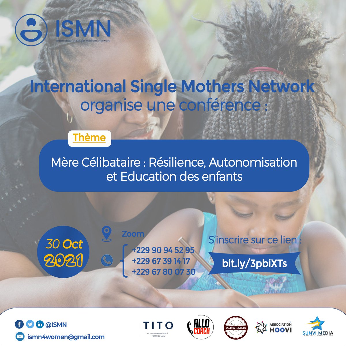 Ismn4singlemom's tweet photo. Entre résilience , autonomisation et éducation de leurs enfants , comment font ces femmes pour faire face au quotidien et préparer l'avenir ❓
Rejoignez nous le 30 Octobre 2021 pour une discussion et des apports de solutions.

Lien d'inscription : https://t.co/xwENU7ftVg https://t.co/E892pjg4pP