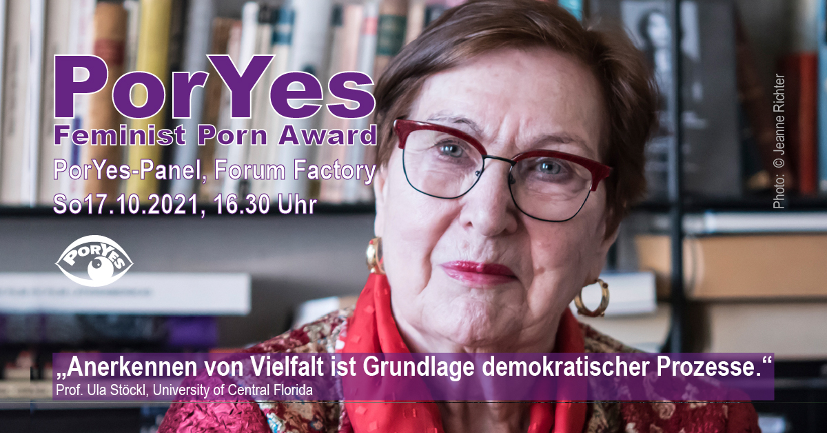 PorYesEurope's tweet photo. Die Schirmfrau des PorYes Awards wünscht uns ein tolles Porn Weekend und rege Teilnahme bei den feministischen Diskussionen am Sonntag und Montag! #poryes #poryesaward #feministpornawardeurope #feministscience #feministdiscourse #pornstudies #sexpositvefeminism https://t.co/LQEdLmw0JN