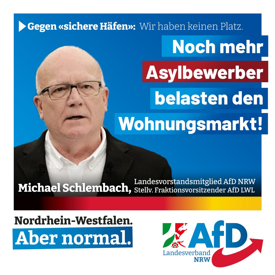 Wir brauchen nicht noch mehr Asylbewerber, auch nicht aus Afghanistan, da der Wohnungsmarkt in NRW schon genug belastet ist. Gebt diesen Menschen eine Perspektive in oder vorübergehend nahe ihrem Heimatland, damit dieses schnellstens wieder aufgebaut werden kann.