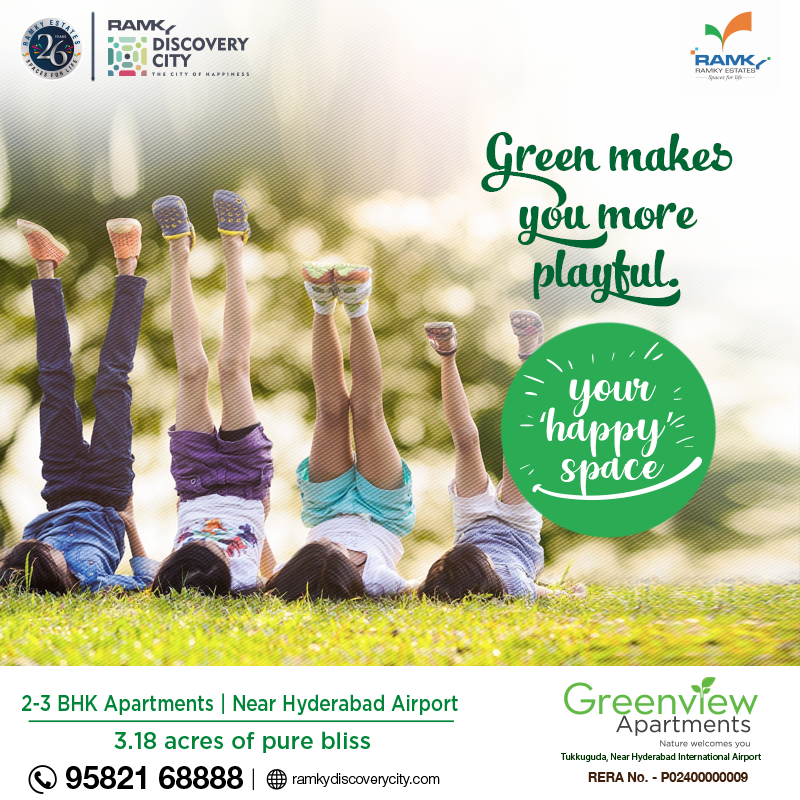 RITLOFFICIAL's tweet photo. Ramky Discovery City’s Greenview apartments offer 2 &amp; 3 BHK homes. Ample green spaces, designated children’s play areas, a fully equipped club house. These homes have everything to make you playful.

#RamkyDiscoveryCity #Greenview #Apartments #ModernAmenities #OwnARamkyHome https://t.co/Xc87HptFla