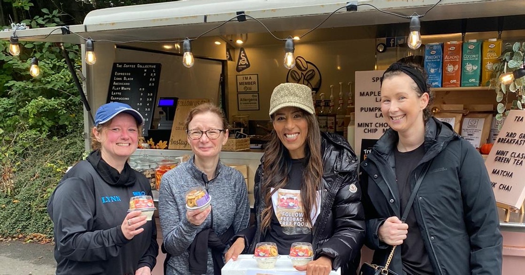 cuzena's tweet photo. Want to try a Chip &amp; Dip complete free! Of course you do! 🎉Well our Shadia is in Monton today with @the.coffee.collective.uk handing out some free samples! Get down there before they’re all gone!! 🏃‍♂️🏃‍♀️🎉

---------- #cuzena #cuzenakitchen #wearecuzena #houmous #hummus https://t.co/iJsFmhsHBn