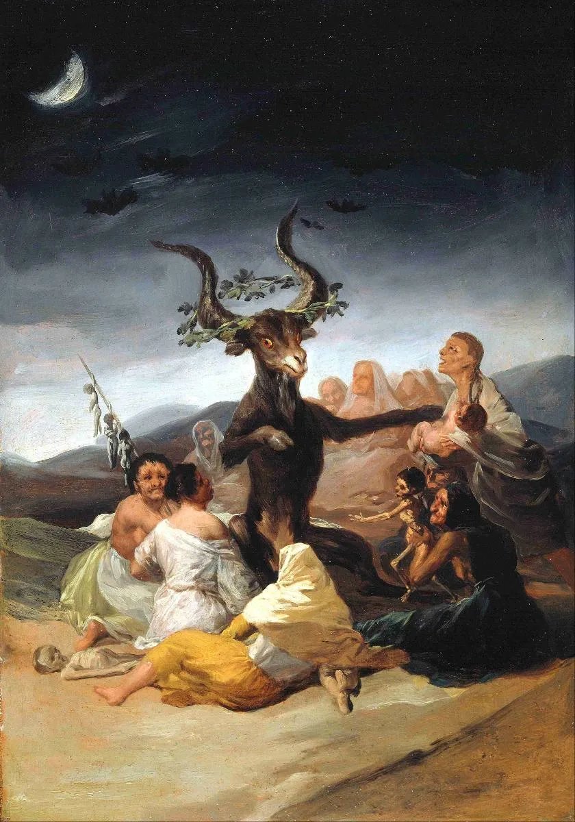 RT @Eadeeva: Goya,
El Aquelarre (1798) // 
Tomas Harker, 
Roadside Picnic (2020) https://t.co/AA6HcG3Bja