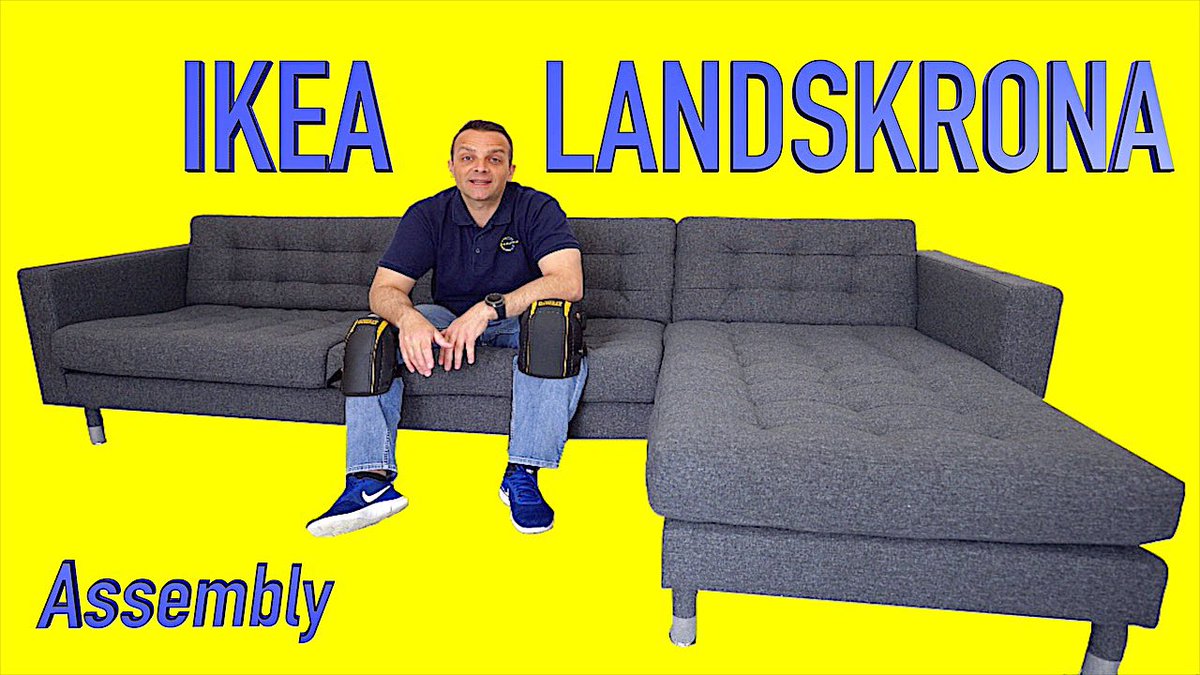Ikea LANDSKRONA 3 seat sofa, with chaise longue Assembly instructions youtu.be/MxtGbvysuHo via <a href="/YouTube/">YouTube</a>