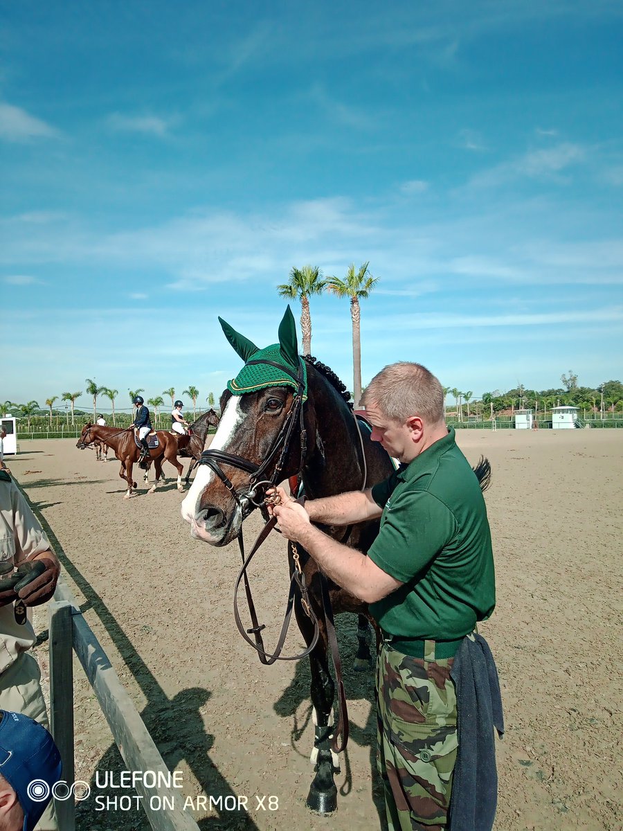 Dowth Hall & Pte Mark McKenna, winners of this mornings 1 rd speed class in Vejer de la Fontera 2*CSI. Comdt Geoff Curran's second win with Dowth Hall this week @ArmyEquitation @DFPRB @geoff_curran