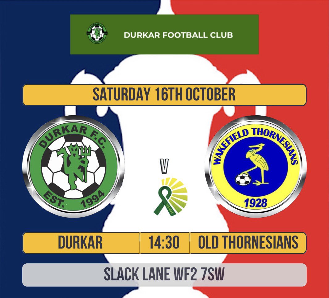 DurkarFC's tweet photo. Today we are hosting @thornesians_afc  in the county cup. Concessions go free today only! #wakefield #durkar #football #grassrootsfootball #amateurfootball #UTD 💚⚽️💛 https://t.co/bu9CdidKoz