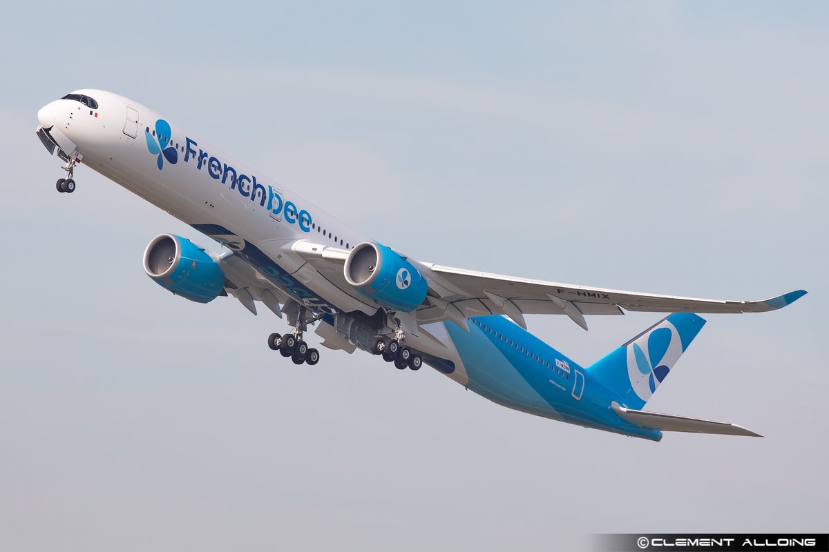 CAlloing's tweet photo. Yesterday was also the day for the first flight of the brand new #Airbus #A35K for @flyfrenchbee #FHMIX ! #Avgeeks #Avgeek https://t.co/JAYN12P1kd
