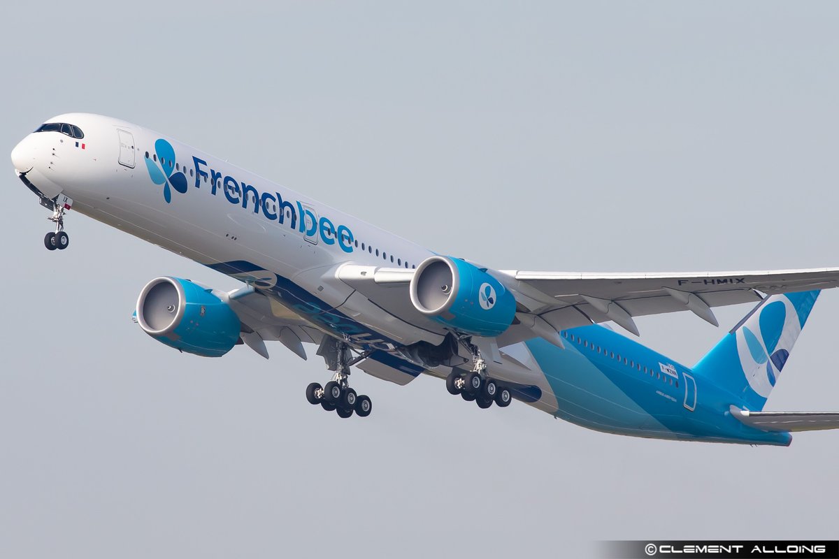 CAlloing's tweet photo. Yesterday was also the day for the first flight of the brand new #Airbus #A35K for @flyfrenchbee #FHMIX ! #Avgeeks #Avgeek https://t.co/JAYN12P1kd