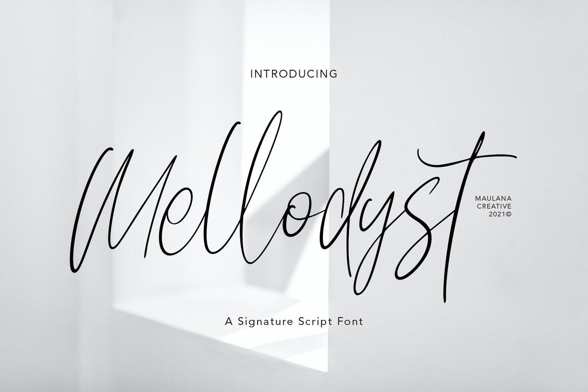 DavidZydd's tweet photo. Mellodyst Signature Font https://t.co/YmYeNtrNO9  #typeset #FontDesign #classy #fashion #fonts #rocket #serif #webopenfontformat #typeface #boymochtomi #opentypefont https://t.co/ykH7faxVUv
