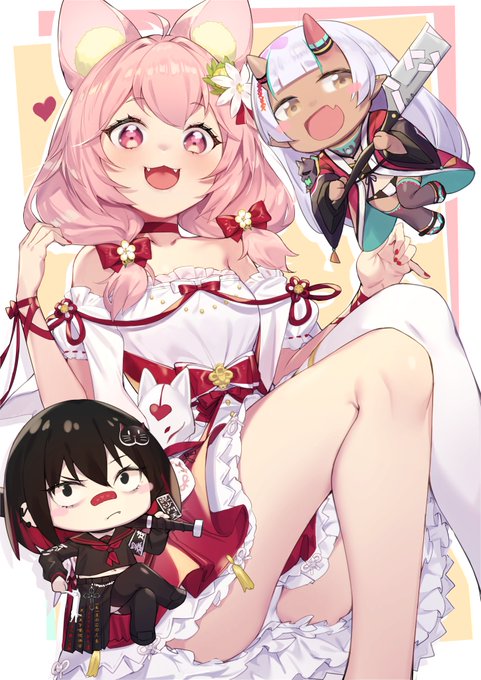 🌸 @惡貓計畫 Akucat project 啟動 🌸

很開心能參加這次惡猫計画的插圖~
赤醬 畫的奈斯糖太可愛啦~~畫起來敲開勳~!!
預計10/29初配信唷~歡迎大家去關注她們唷!
❤️惡貓計畫相關連結下收❤️

詳細資訊將放在留言底下
#AKCD2021夢想旅程
#惡貓計畫
#新人Vtuber
#Ness9s奈斯糖
#百目鬼九姫
#雜貓 