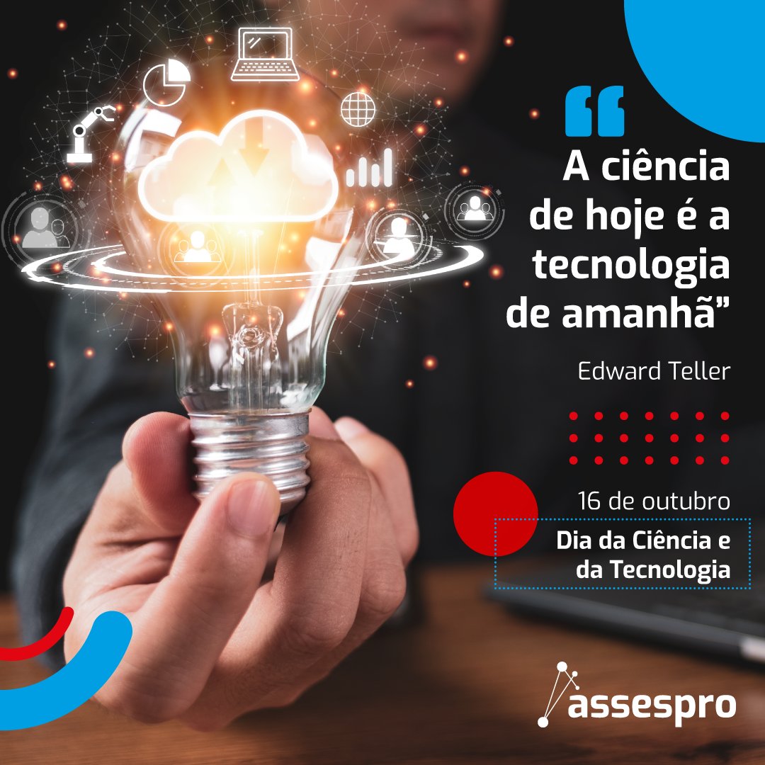 Assespro's tweet photo. Para homenagear as descobertas dos homens e incentivar cada vez mais novas pesquisas e estudos é que comemoramos o Dia da Ciência e Tecnologia.

#ciencia #tecnologia #futuro #assespro https://t.co/b2xqSFWPiS