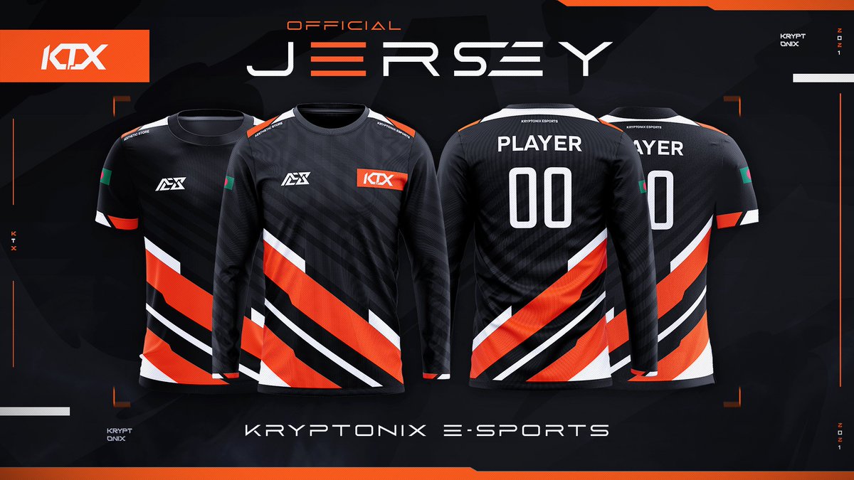 EKryptonix's tweet photo. Not only the logo, We have more to present to you guys!

With great pride and immense pleasure we present to you guys our official KTX Jersey. 

How to order?What are the payment methods?What sizes are available?

join our discord to get all these infos -https://t.co/hWFLk7I1P2 https://t.co/HvzknKB2jn