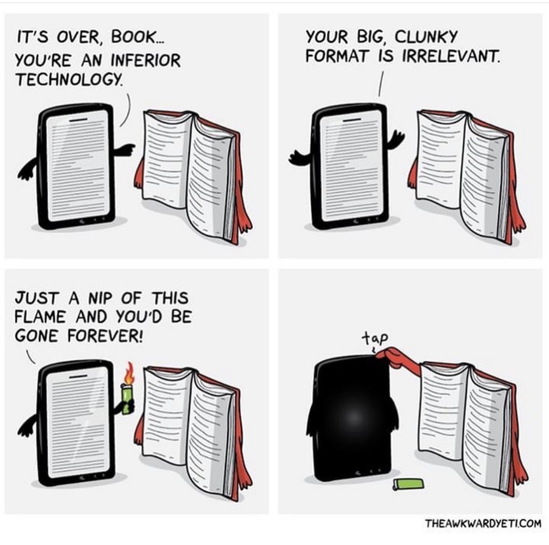 derek_pin's tweet photo. Which one would you prefer? Book or Technology? https://t.co/7fR0DZiWSE