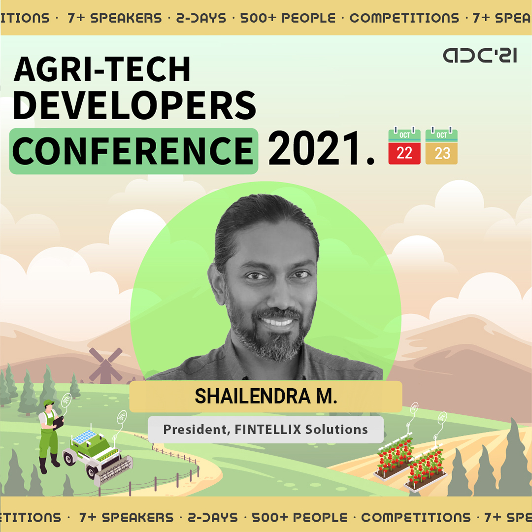 Agri_App's tweet photo. Register Now!
Shailendra is the president of Fintellix Solutions &amp; an Angel Investor.
Catch Shailendra M. at Agritech Developer Conference - 2021.
Link: https://t.co/gZpaJryDCn https://t.co/aZGZ878mlA