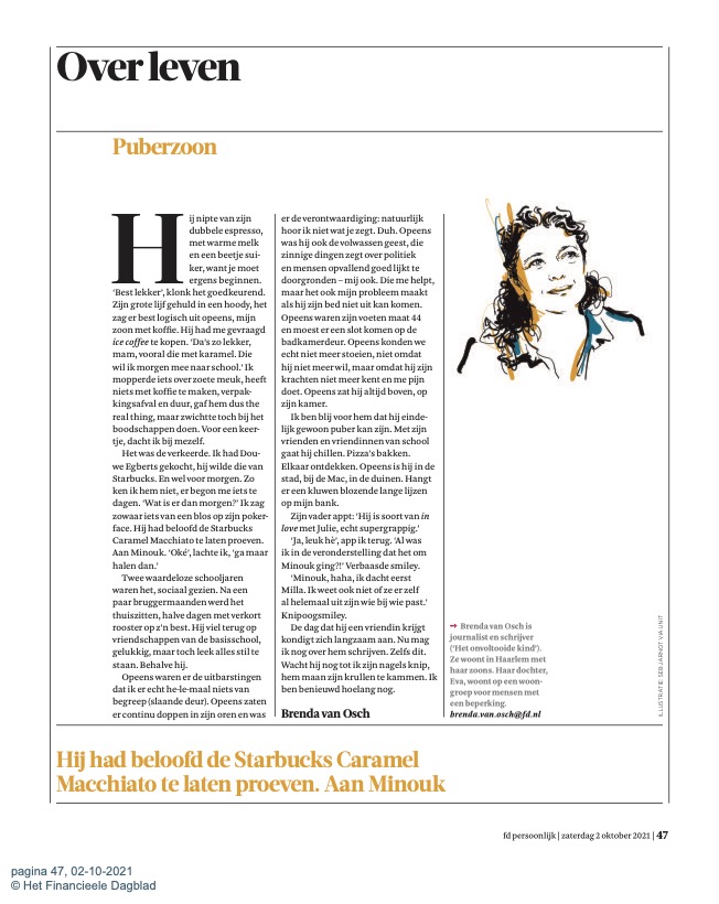 'Alles leek stil te staan. Behalve hij' #column <a href="/FD_Persoonlijk/">FD Persoonlijk</a> <a href="/FD_Nieuws/">FD Nieuws</a>  #puber #pubernacorona #liefde