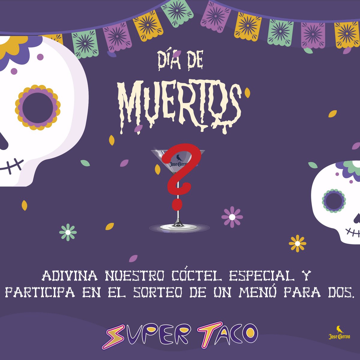 ParqueAlegra's tweet photo. ¡SORTEO!

¿Quieres celebrar el Día de Muertos al auténtico estilo mexicano? ¡Participa y llévate un menú para dos en #SuperTaco! Haz clic aquí: https://t.co/YHM0W3LEpI

#ParqueAlegra https://t.co/nqNa91O2H1
