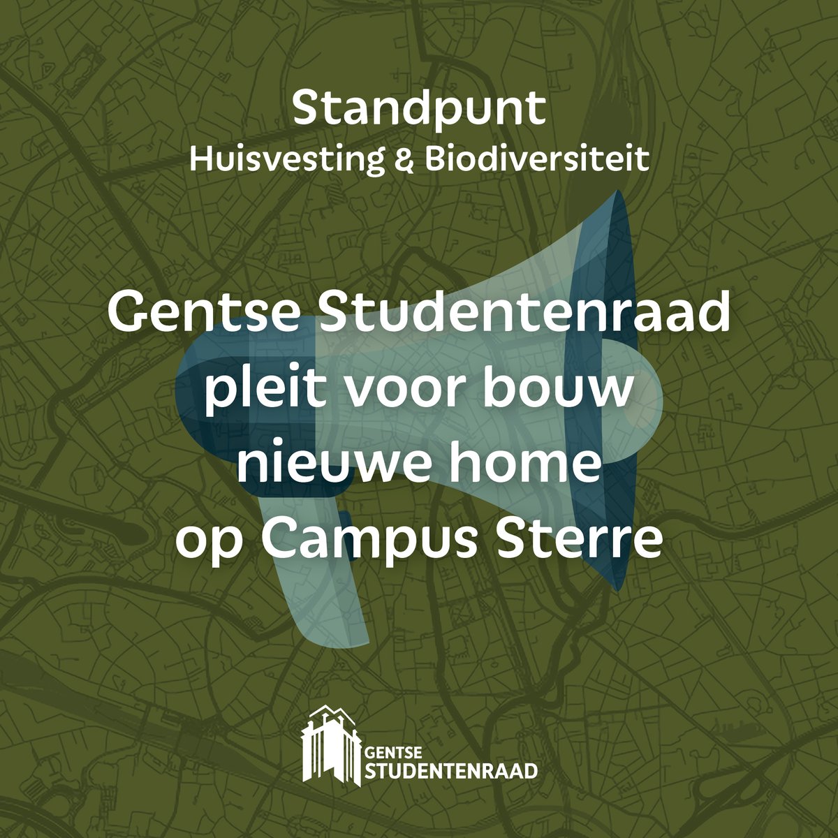 GentseStud's tweet image. De Gentse Studentenraad pleit vóór de bouw nieuwe home op De Sterre. De nood aan betaalbare studentenhuisvesting is al jaren hoog, en de homes komen tegemoet aan deze nood.

Toch vergeten we de ecolgie niet!
Lees daarom ons volledige standpunt op
gentsestudentenraad.be/nieuws/90