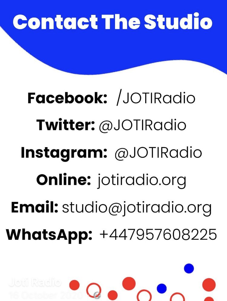 Live now it’s kat <a href="/KatAllen31/">Kat Allen</a>, <a href="/trbell_/">Tom Bell</a> and Peter.
Talking all things album’s let know what your first album was. #jotajoti 
 Tune in now:
🖱️Click jotiradio.org/player/
📱Send in your requests at joriradio.org/contact 
🗣️Ask your smart speaker to ‘Play JOTI Radio