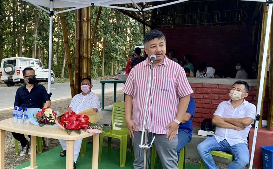 Inaugurated the Bamboo Marketing Shed at Sovima, Dimapur and interacted with the rural farmers and entrepreneurs. 
Appreciation to the Nagaland Bamboo Development Agency for the facility. Hopeful that this new facility will empower our farmers and entrepreneurs.