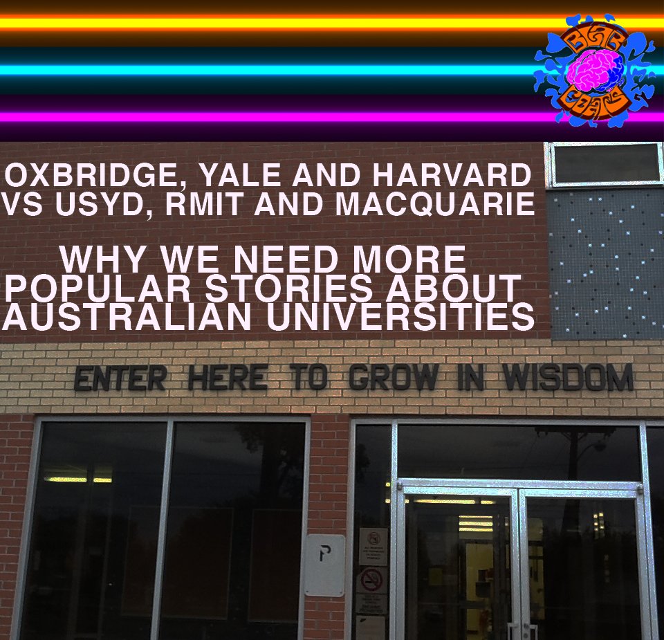 Since the 1970’s Australian universities have often been grimly depicted by the media. How could more positive messaging impact our already inflicted industry? 

theconversation.com/beyond-oxbridg…
