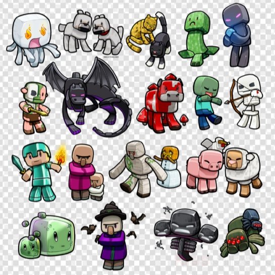 MinecraftItalyy's tweet photo. Alcuni mob in stile cartoon! 
#MinecraftLive #Minecraft https://t.co/bf2ty96cbS