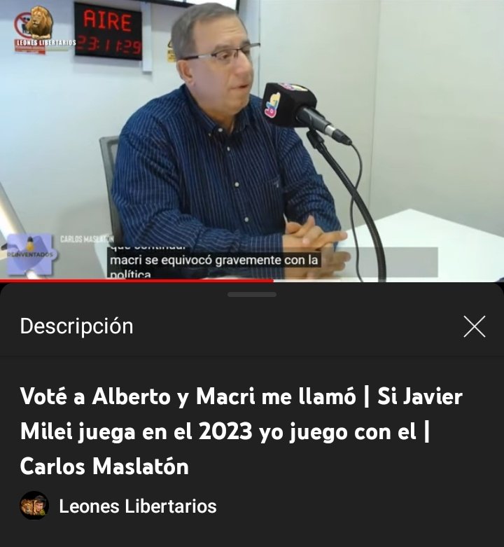 LeonesLibertari's tweet photo. "Voté a Alberto y Macri me llamó"
"Si Milei juega en el 2023 yo juego con el" | Carlos Maslatón 

VIDEO COMPLETO: https://t.co/1YbYD5ikhl

#BuenSabado #EsteFinde #FelizSabafo #MileiContraTodos Espert Rodrigazo Santoro Toloza Paz - Milei https://t.co/0Grl9DCzOX