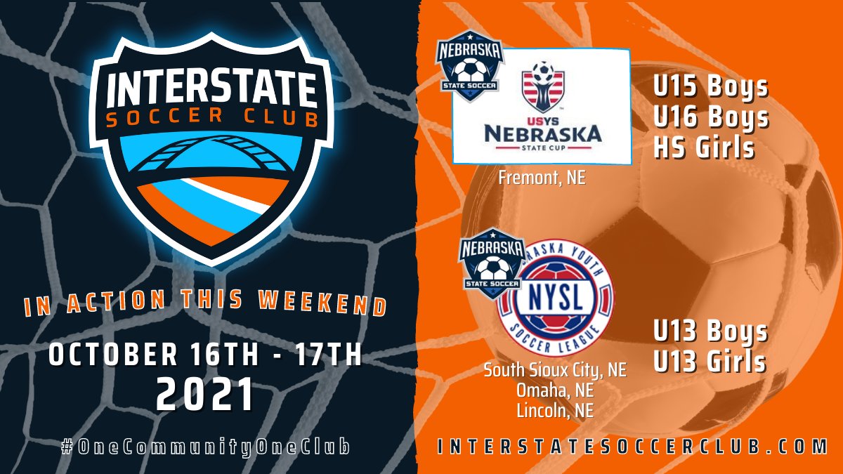interstate_sc's tweet photo. 🔵🟠⚽ ¡Buena suerte a nuestros equipos jugando! ¡La Copa Estatal de Fútbol del Estado de Nebraska comienza este fin de semana y tenemos algunos equipos jugando en los partidos de la Liga de Fútbol Juvenil de Nebraska! ⚽🟠🔵 #UnaComunidadUnClub https://t.co/bJCFqdzBND