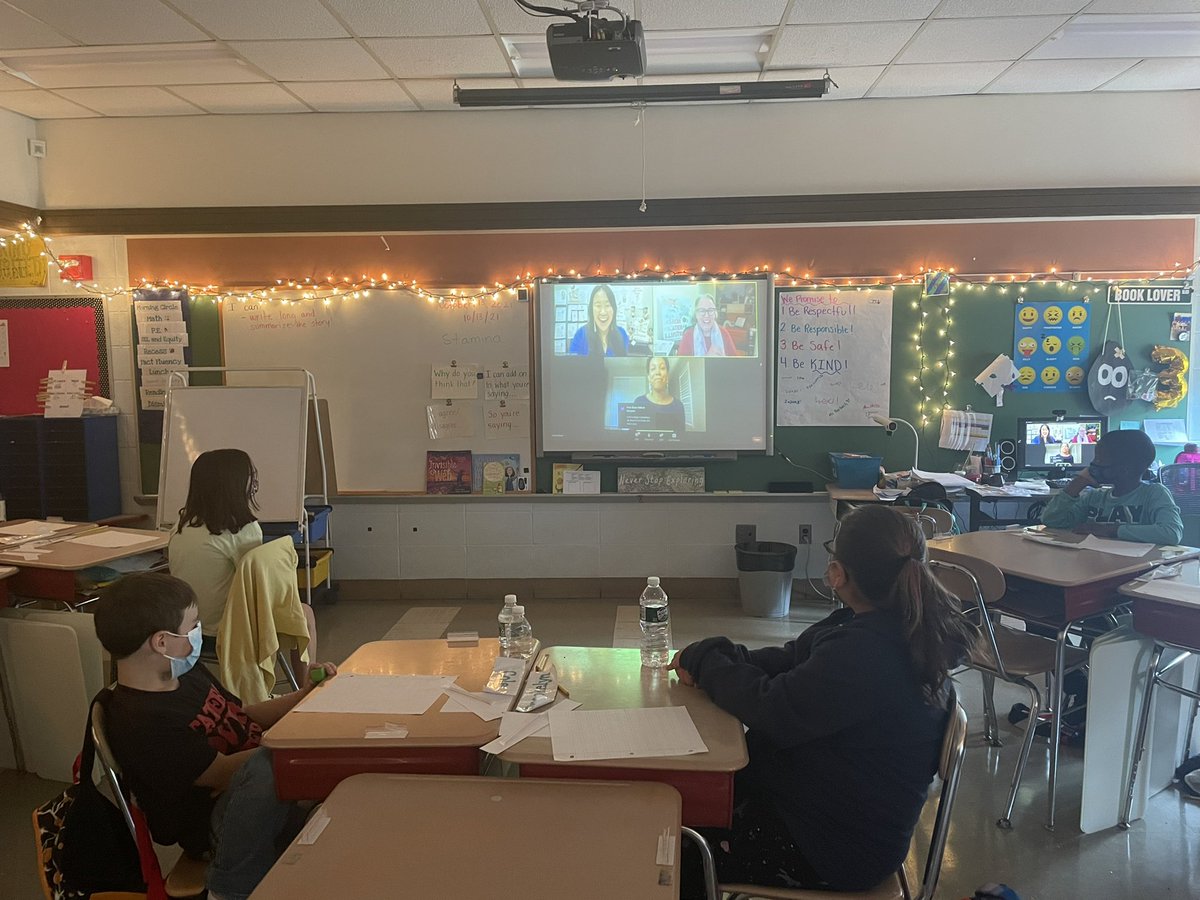 3rd graders at <a href="/MPS_Martin/">Martin Elementary</a> got to enjoy a Virtual Author Visit with Andrea Beaty!!! She is the author of Ada Twist, Scientist and other Questioneers! We also got a sneak peak of the new Netflix Series all about these friends! <a href="/mpspride/">Manchester Schools</a> #MartinMustangsRead #scientists #engineers
