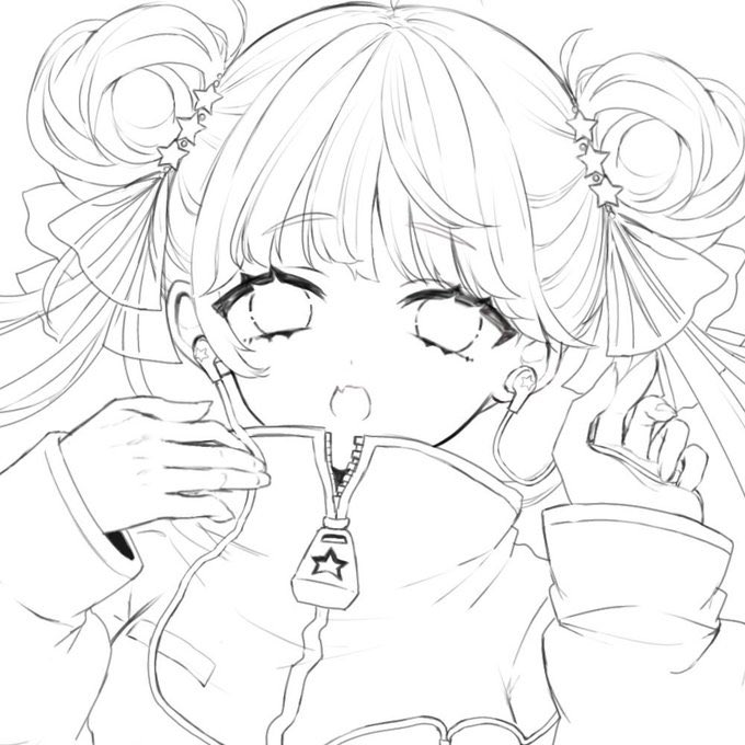 フリー線画のtwitterイラスト検索結果 古い順
