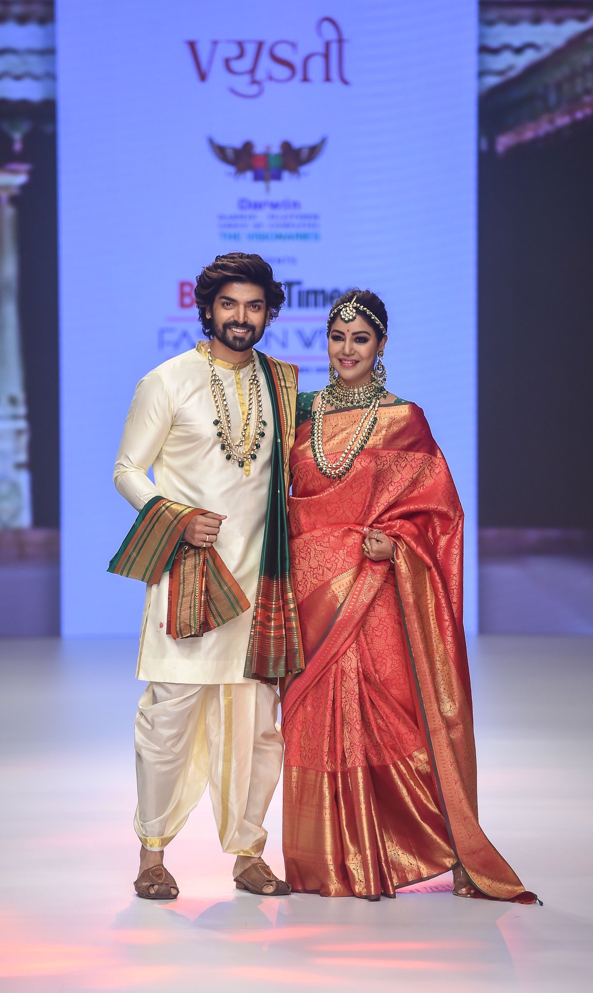 Ramp walk in traditional dress hotsell