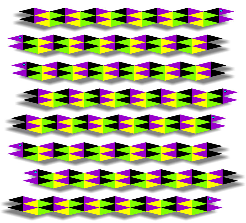 Snakes appear to move.