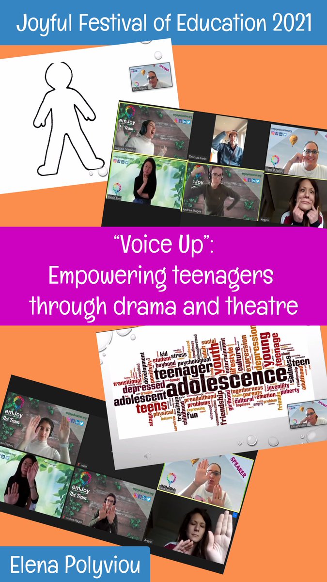 EmJoyEducation's tweet photo. Fantastic workshop by Elena Polyviou! She showed us many team building activities related to #drama and #theater for supporting #teenagers! Thank you! 

#emjoy2021 #happyteachers #educhat #edutwitter #teachertwitter #education #educational #TEACHers https://t.co/kXkAaCrTFs
