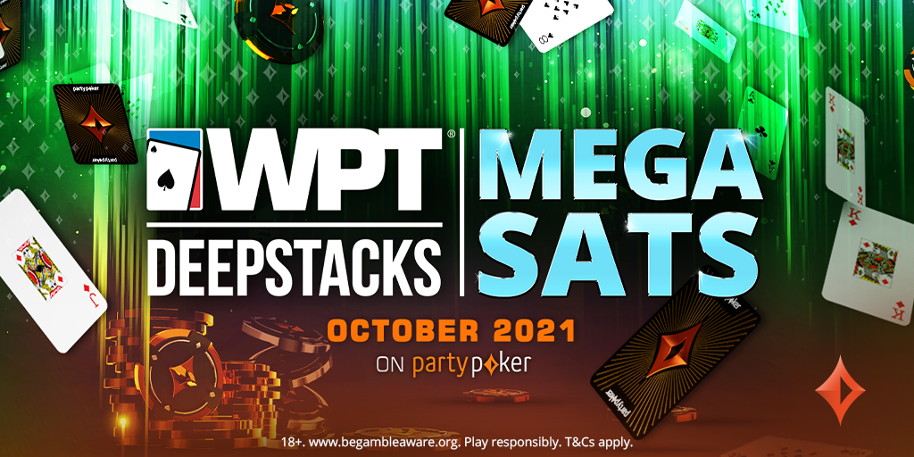partypoker's tweet photo. We're giving away 20 x $22 satellite tickets to this weekends 100 x $1,100 seat GTD @WPTDeepStacks Main Event Mega Sat! To go in the draw just like, retweet and tell us what the buy-in for the Mega Sat is! Real money https://t.co/8WwZoGQuyi accounts only https://t.co/JNFN9QQwss https://t.co/rEEzQQxZcd