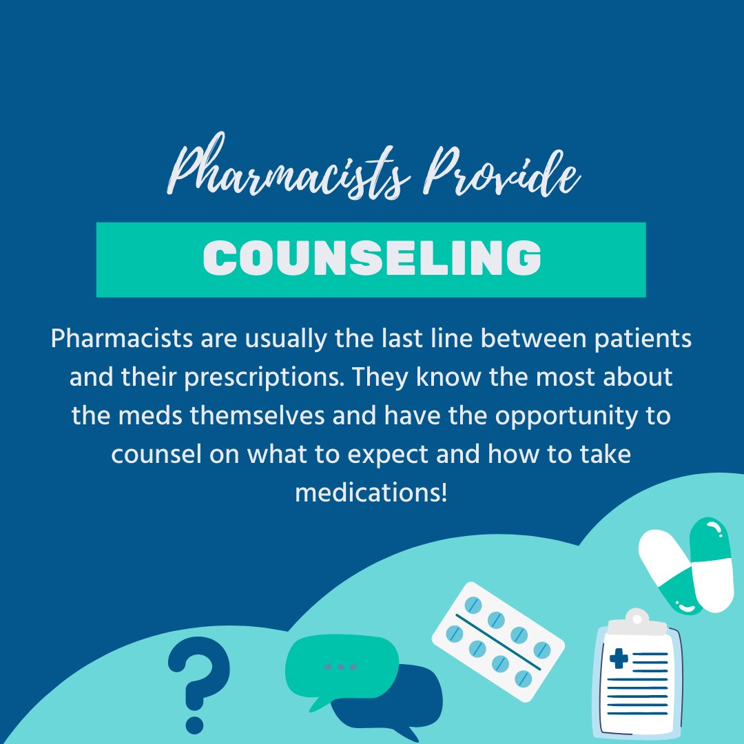 CUAPhAASP's tweet photo. Patient counseling is a crucial skill for pharmacists, especially in community settings. It allows pharmacists to help prevent preventable medication errors, adverse events, and mistakes in dosing. #CUPharm #CUAPhAASP @cupharm https://t.co/e6IU9kmgrD