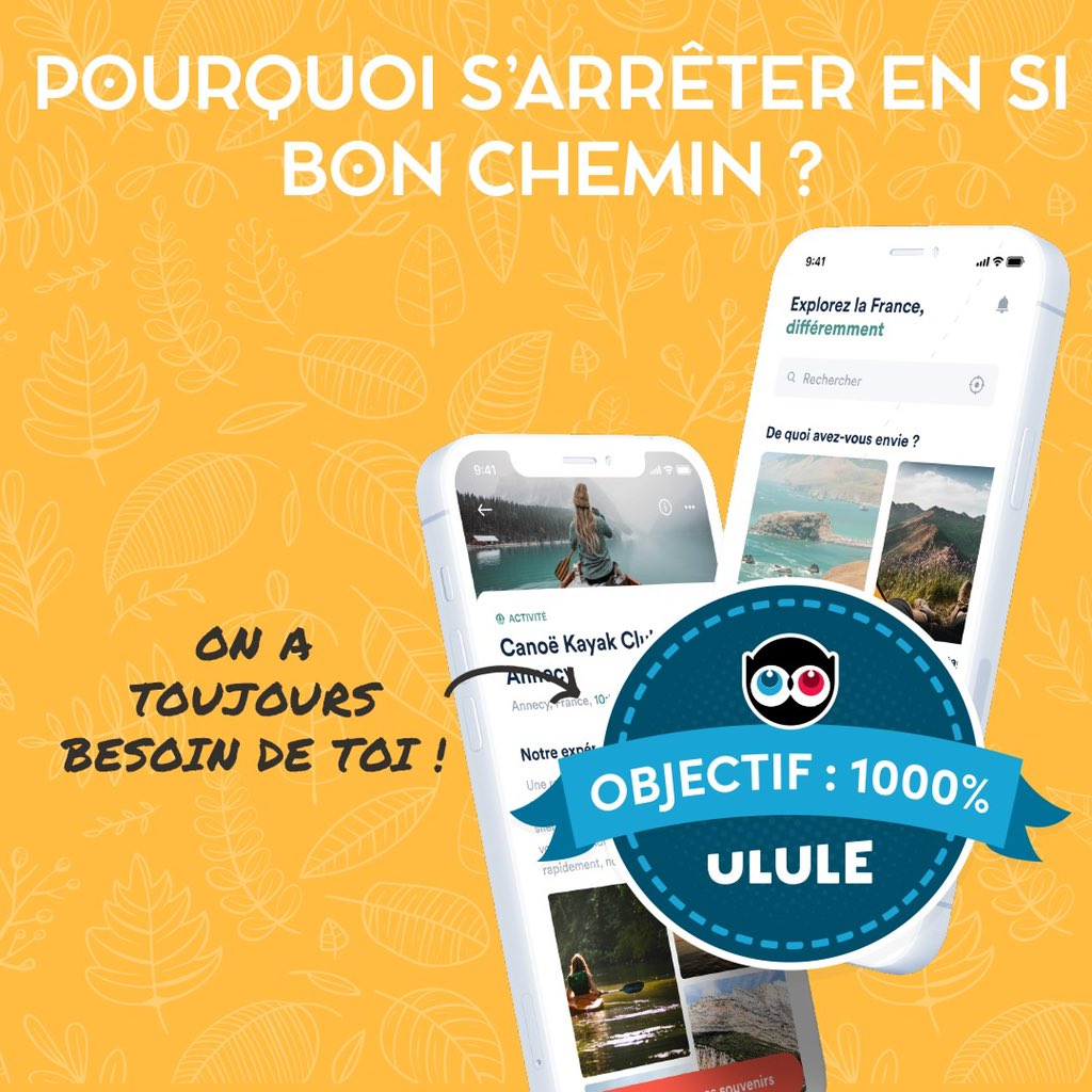 💯 100% sur <a href="/Ulule/">Ulule</a>, c'est fait ! Go to 200% ? 300? Et pourquoi pas 1 000% ? 🤪
👉 bit.ly/PartageVaovert…
On a toujours besoin de toi : + on dépasse des paliers, et + notre appli "Compagnon de Voyage" s'enrichit de fonctionnalités pour t'aider à mieux voyager ! #crowdfunding