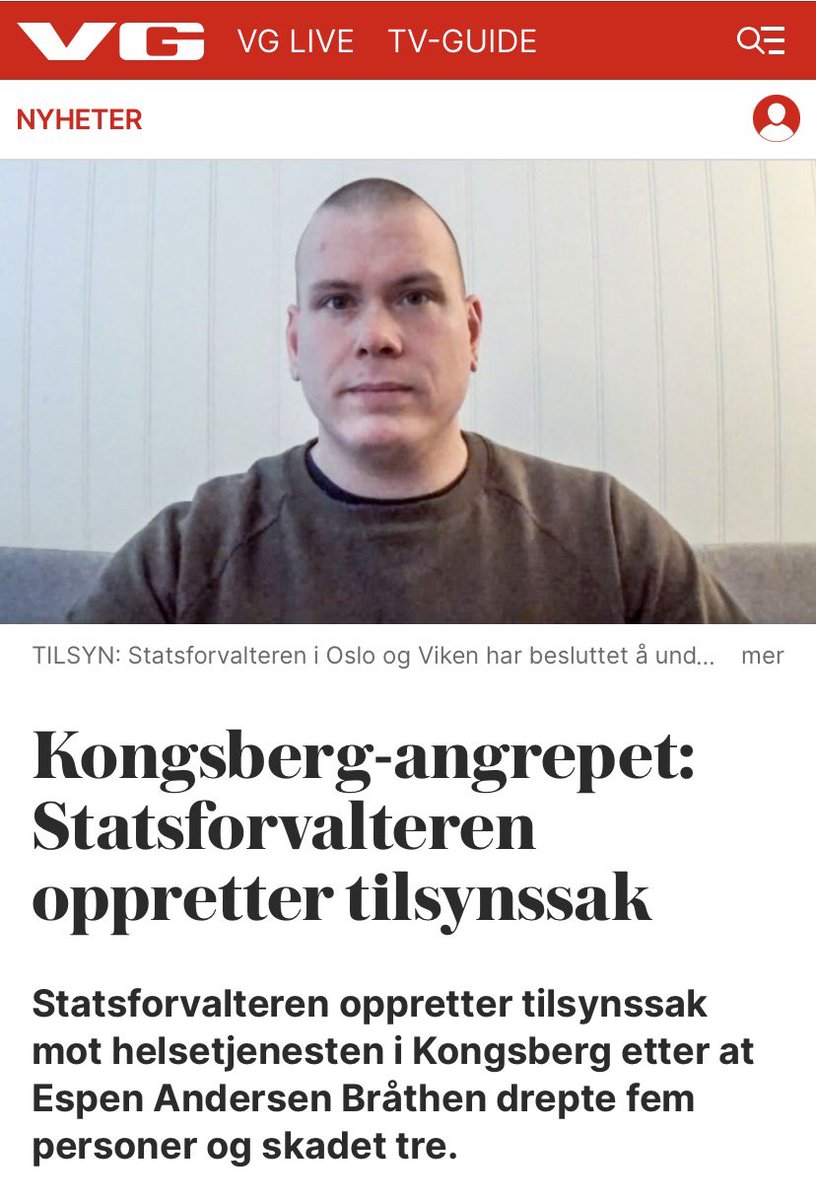 kaveh_rashidi's tweet image. TRÅD

Jeg forstår at man oppretter tilsynssak når 5 mennesker blir drept, for å være sikker på at helsevesenet ikke har gjort grove feil og for å forbedre tjenesten. Selvsagt gjør vi det!

Men hva med alle som begår selvmord som har vært i kontakt med psykiatrien og helsevesenet?