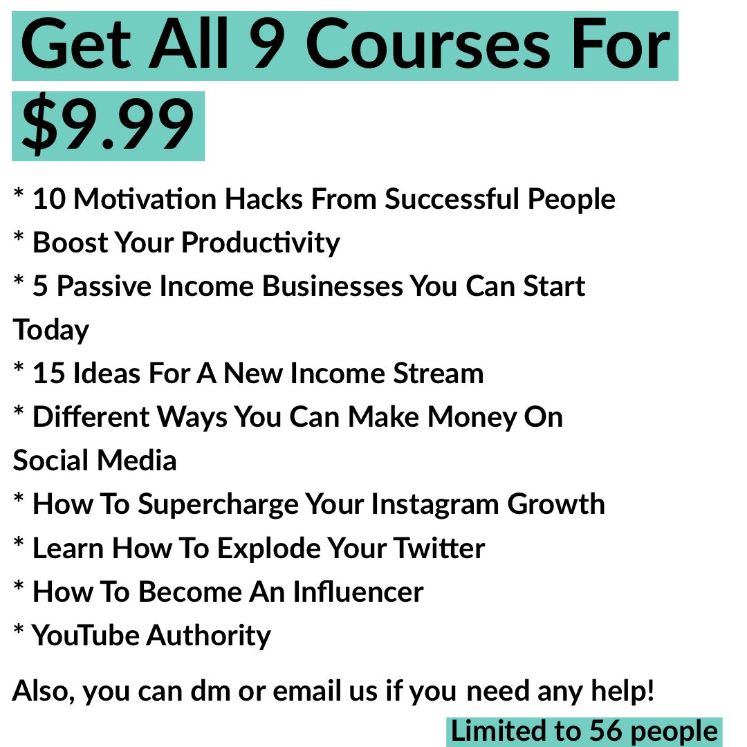 The Hustle &amp; Motivate Pack was created as a solution for people who want to have a solid income in the midst of an uncertain world. This package is for anyone who is unsatisfied with their job, paycheck, or financial freedom. 

primedigital.gumroad.com/l/zEnOB