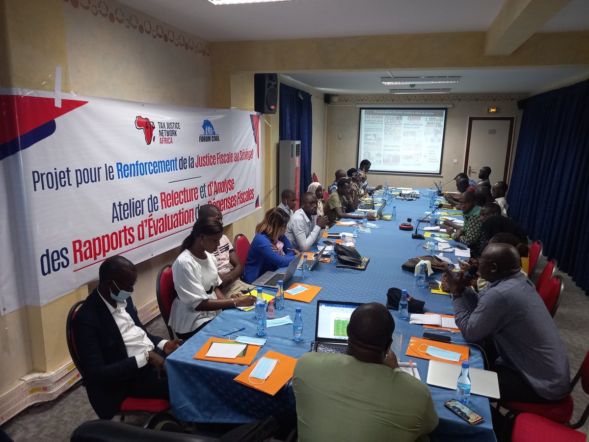 Forum Civil/ Journalists: Workshop for proofreading and analyzing tax expenditure assessment reports 🇸🇳 <a href="/GA4TJ/">Global Alliance for Tax Justice (GATJ)</a>
<a href="/TaxJusticeAfric/">Tax Justice Network Africa</a> <a href="/alliance_ed/">TaxEdAlliance</a>
Forum Civil/Journalistes: Atelier de relecture et d'analyse des rapports d'évaluation des dépenses fiscales 🇸🇳