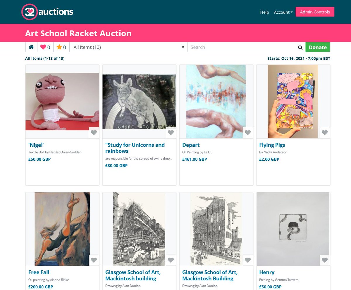 ArtSchoolRacket's tweet photo. Fantastic Art up for grabs, with generous donations by GlasgowSchool of Art Alumni, and featuring original drawings by Prof Alan Dunlop.
#architecture #paintings #artsale #drawing #artauction #fineart #textiles #embroidery #buyart https://t.co/fMv9tN3wKu