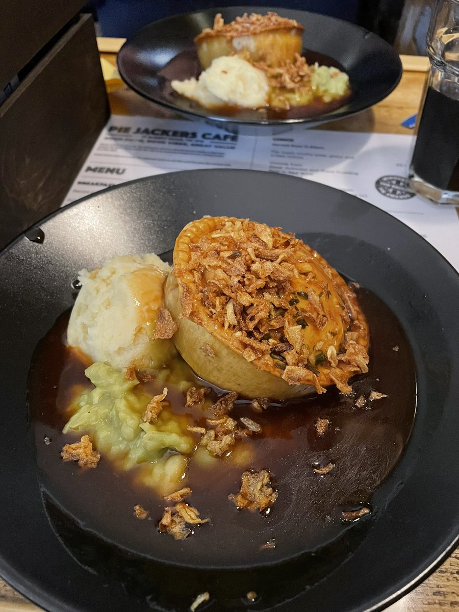 kelansarson's tweet photo. Unbelievable pre-match food at @PieJackers in Middlesbrough centre, went down a treat! Looking forward to the match now, praying for some away day positivity come full time! #pufc https://t.co/TpSWKUtygn
